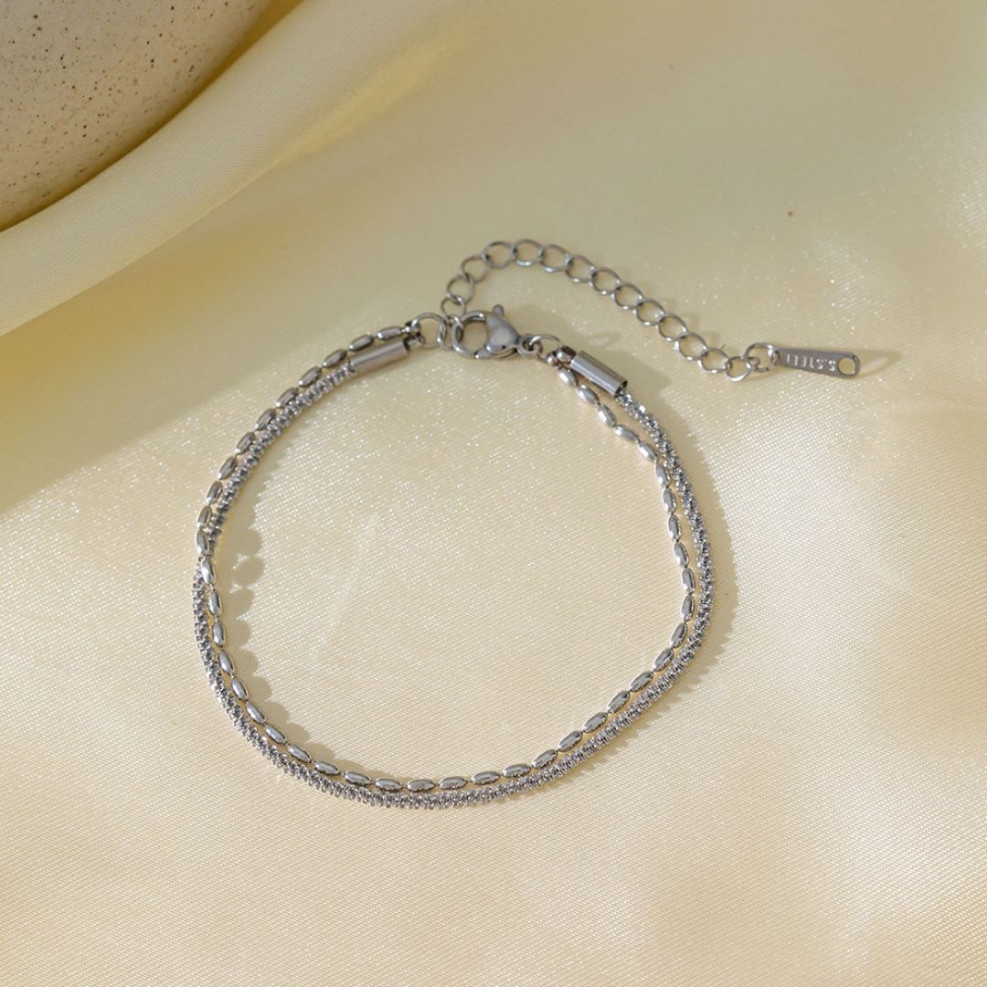 Petite Glister Layered Chain Bracelets