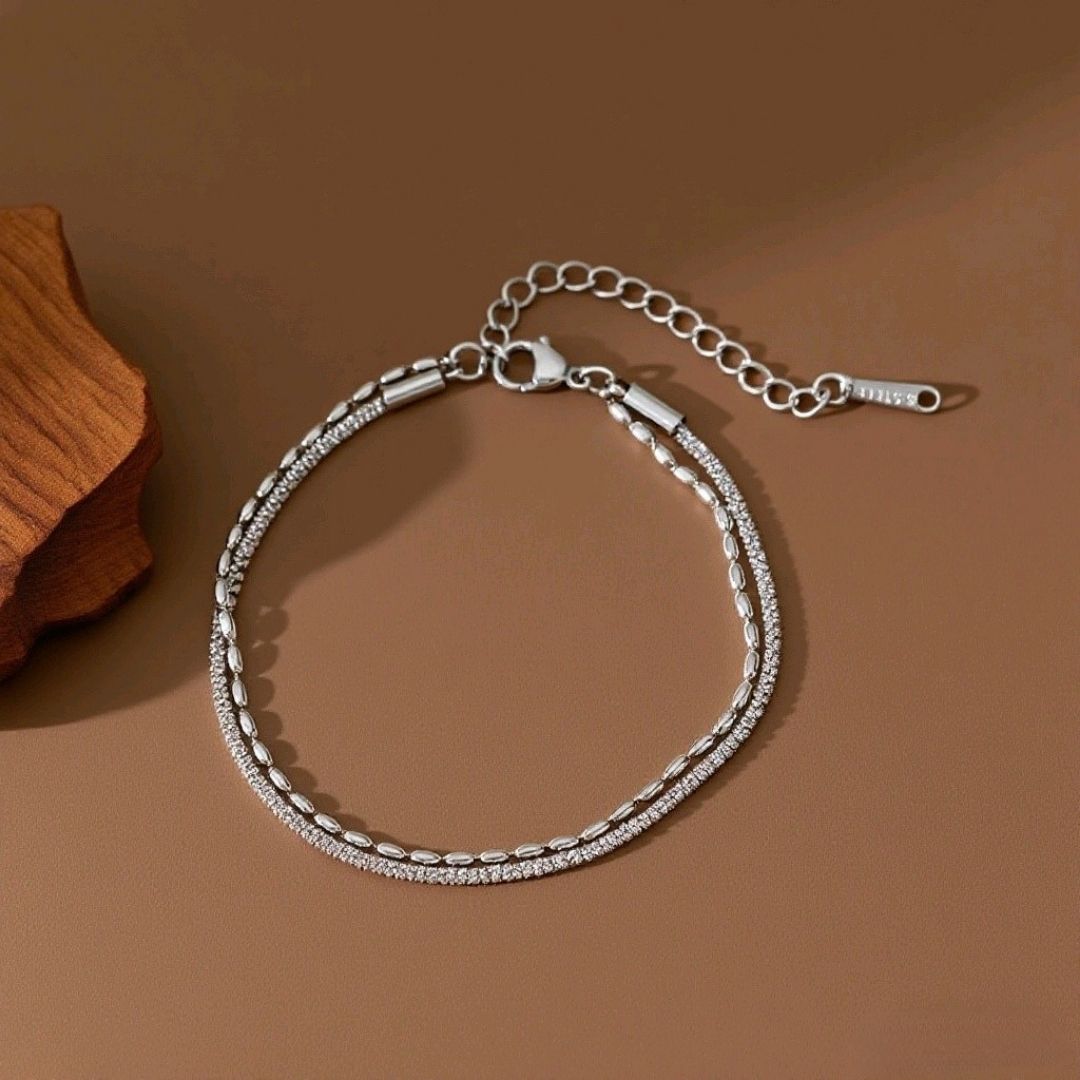 Petite Glister Layered Chain Bracelets