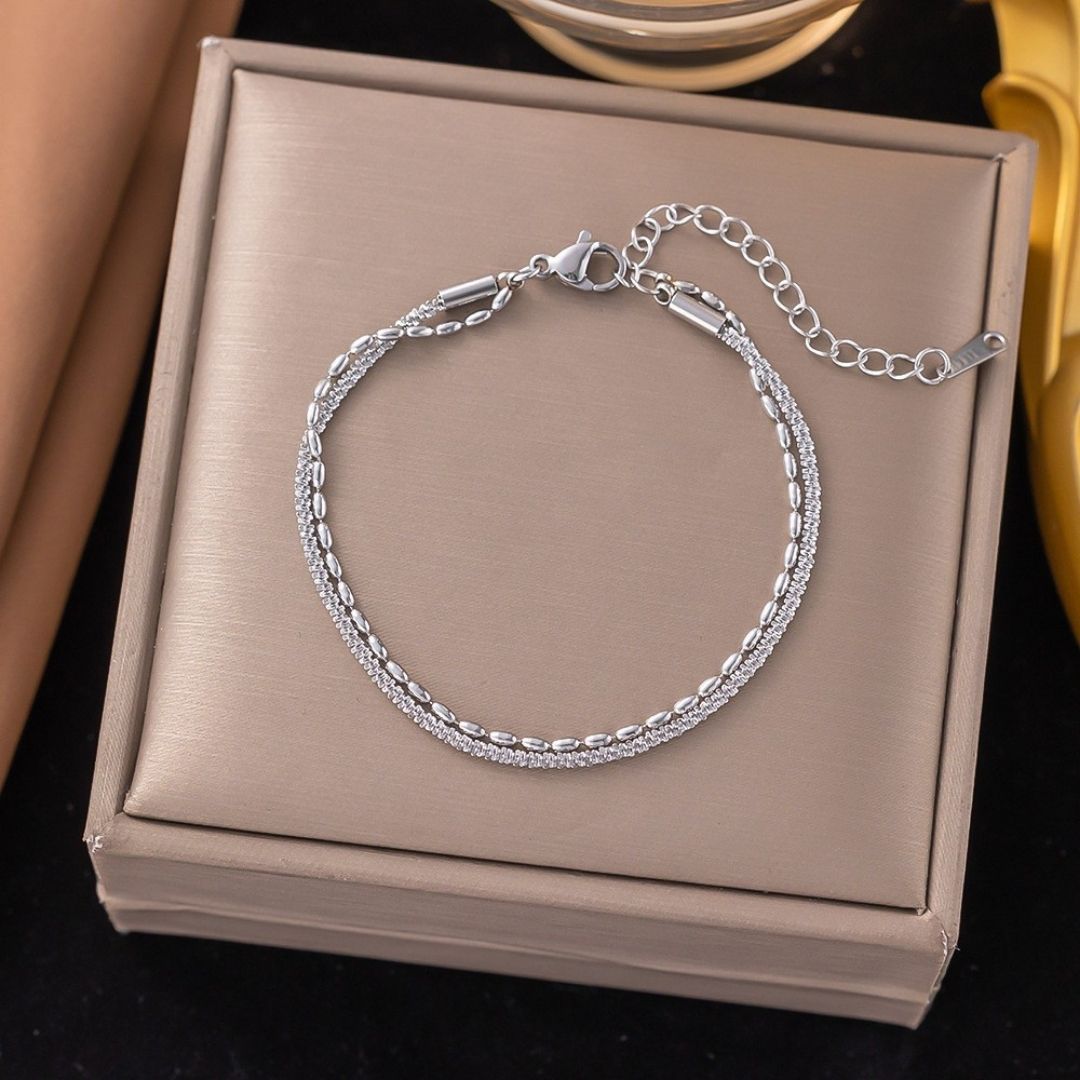Petite Glister Layered Chain Bracelets
