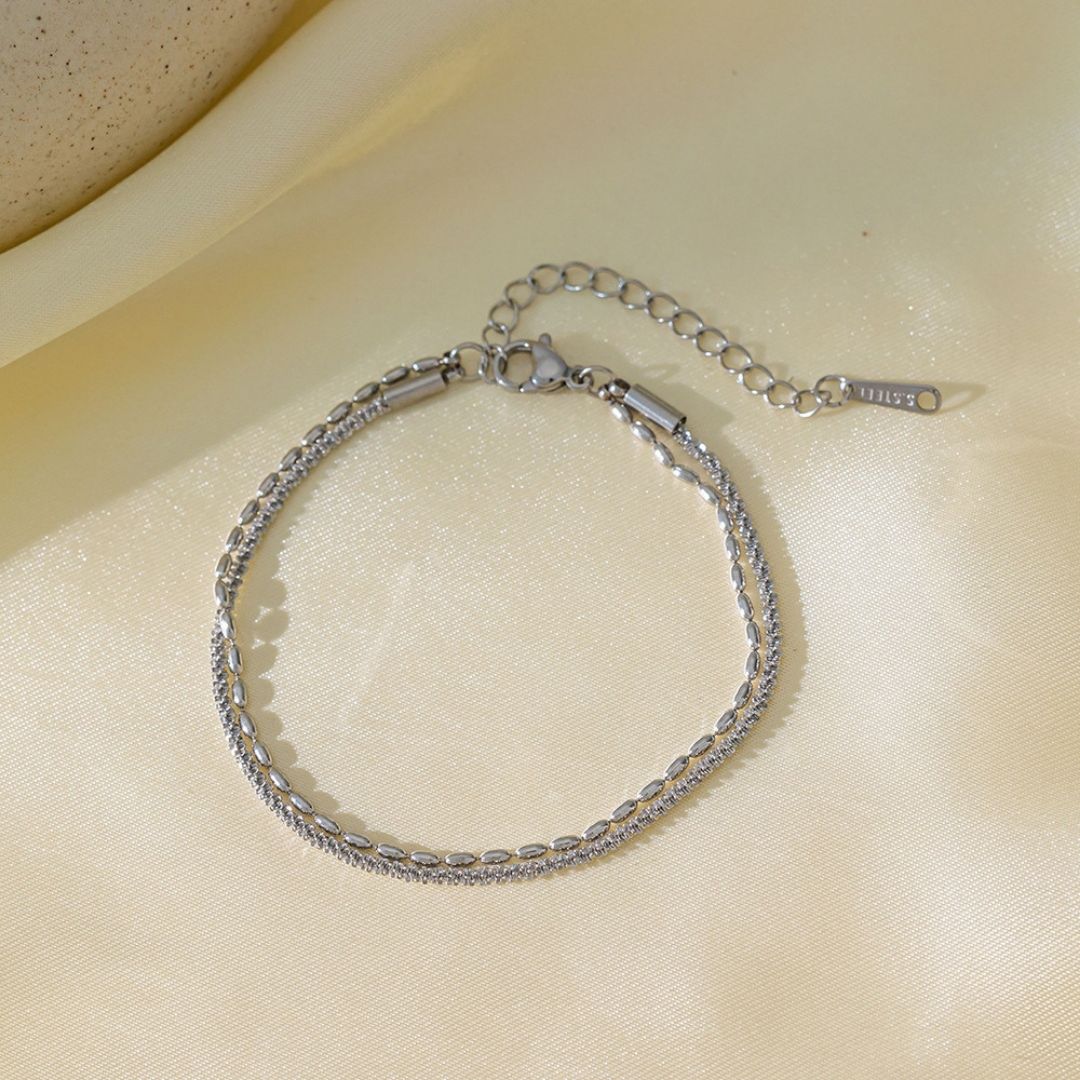 Petite Glister Layered Chain Bracelets
