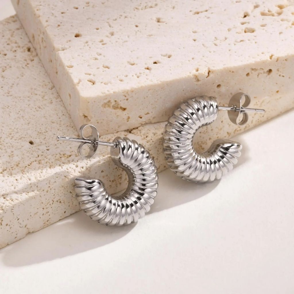 Shinny Twirl Swirl Earrings