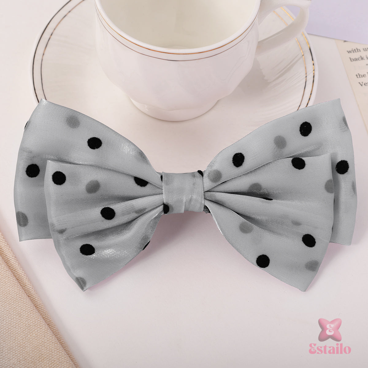 Timeless Dot Bow Clip