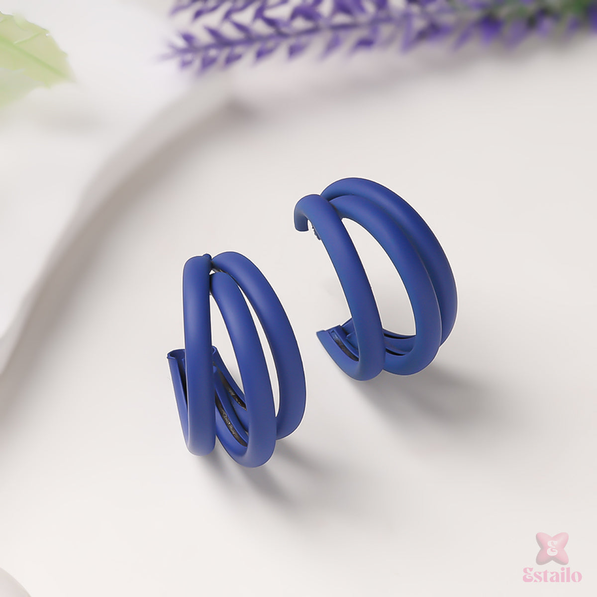 COLORED HOOP EARRING