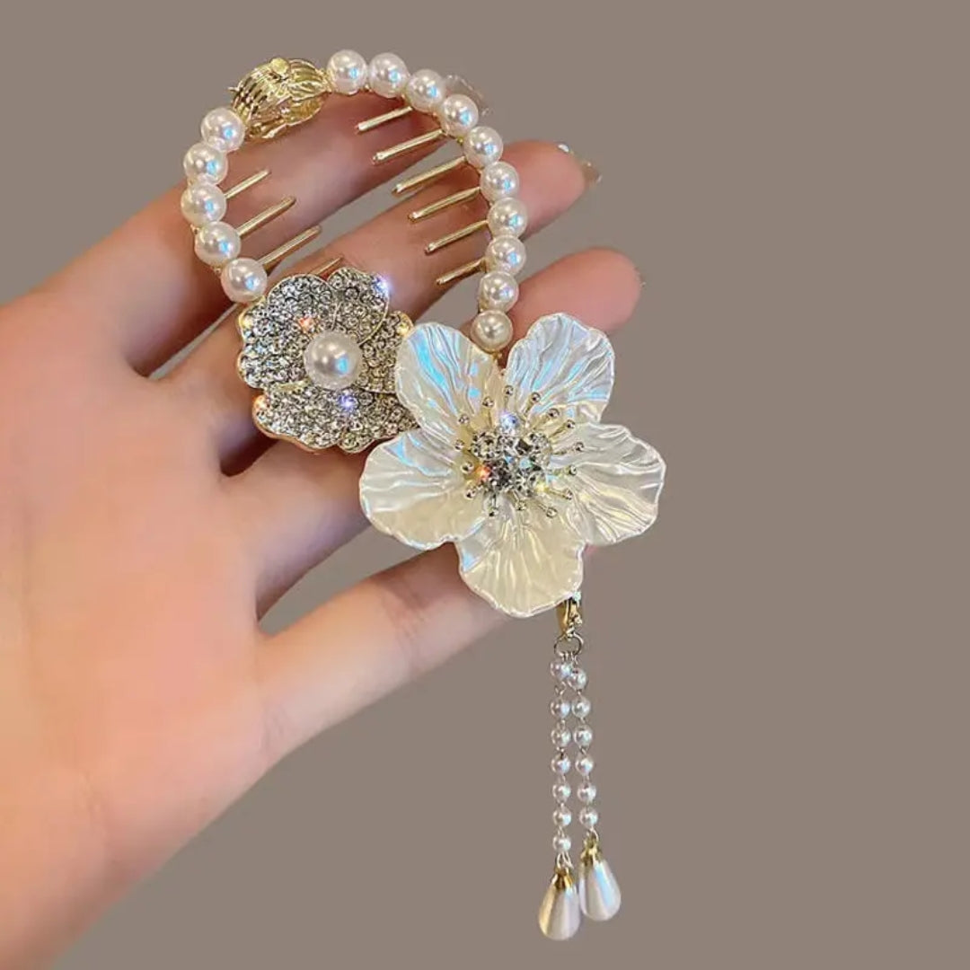 Pearl Flower Hair Clip