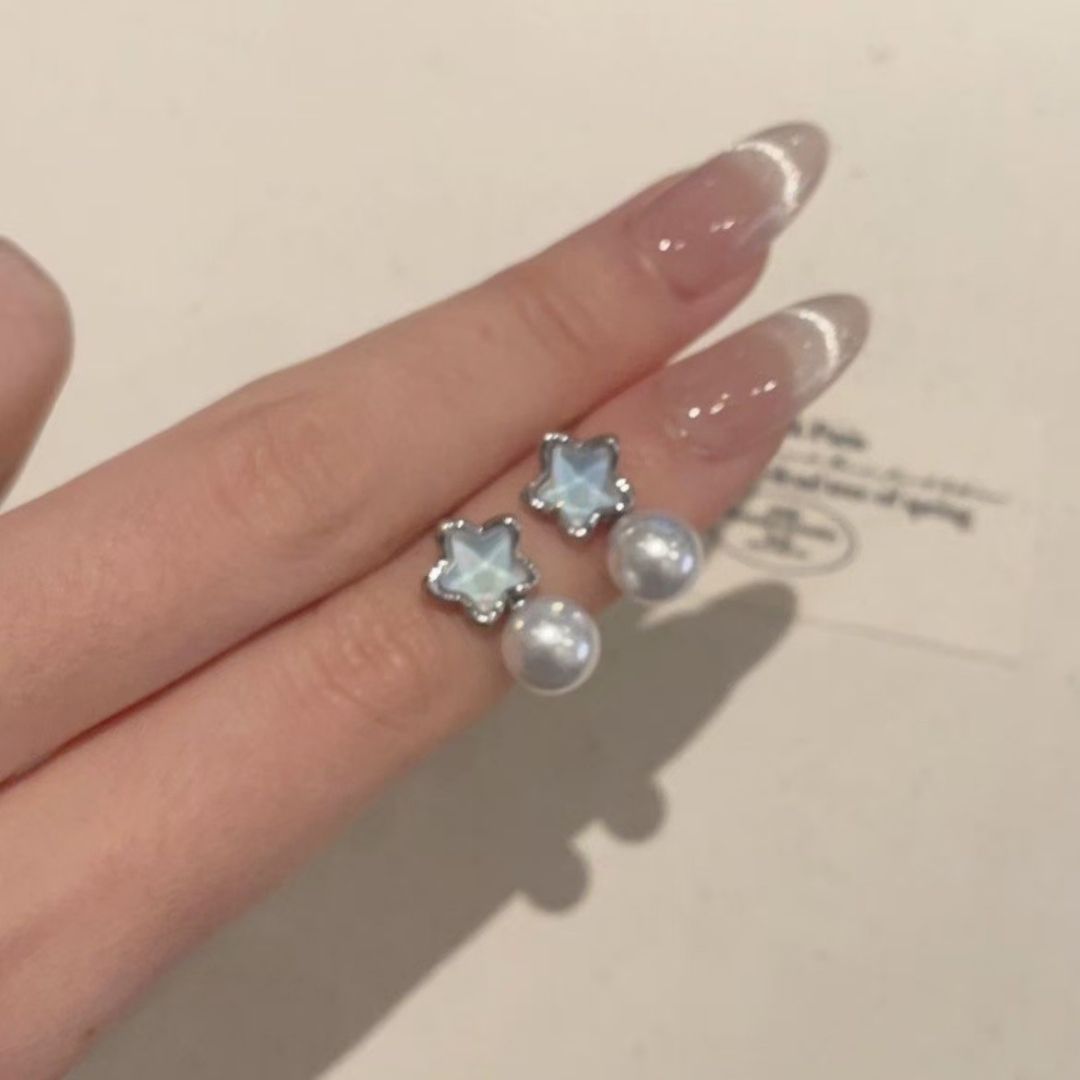 Imperial Star Pearls Drop Earrings