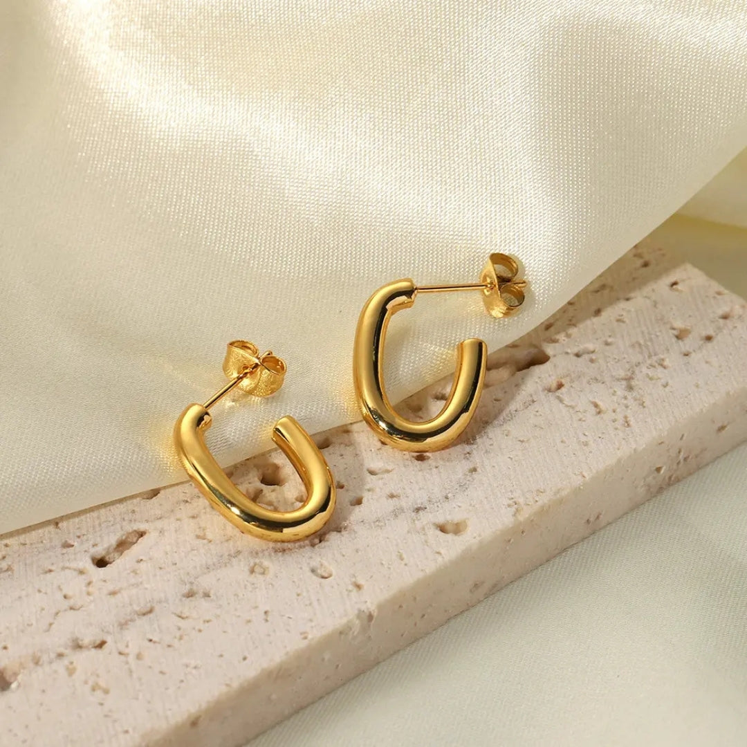 As Pretty As Gold Hoop Earrings