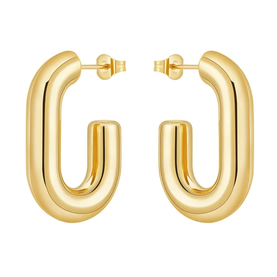 As Pretty As Gold Hoop Earrings