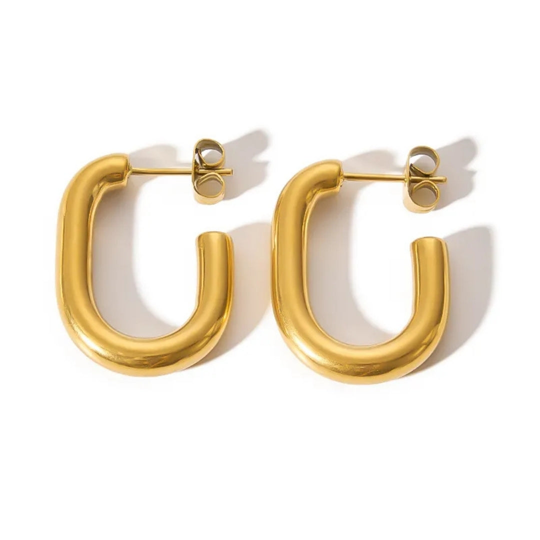 As Pretty As Gold Hoop Earrings