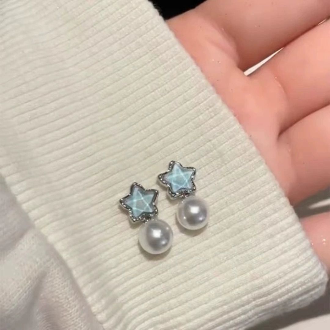 Imperial Star Pearls Drop Earrings