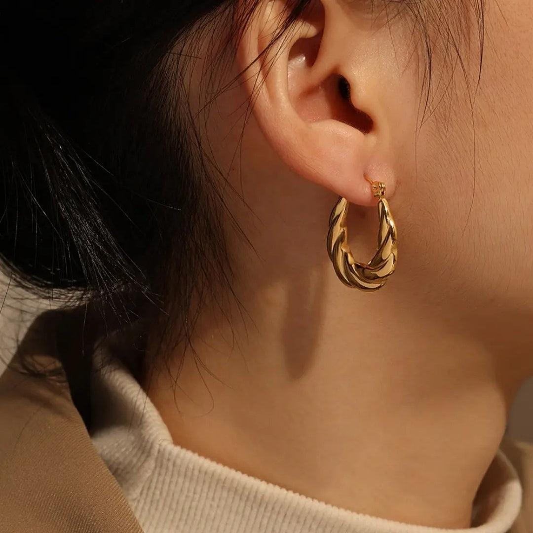 Golden Hoops Earrings