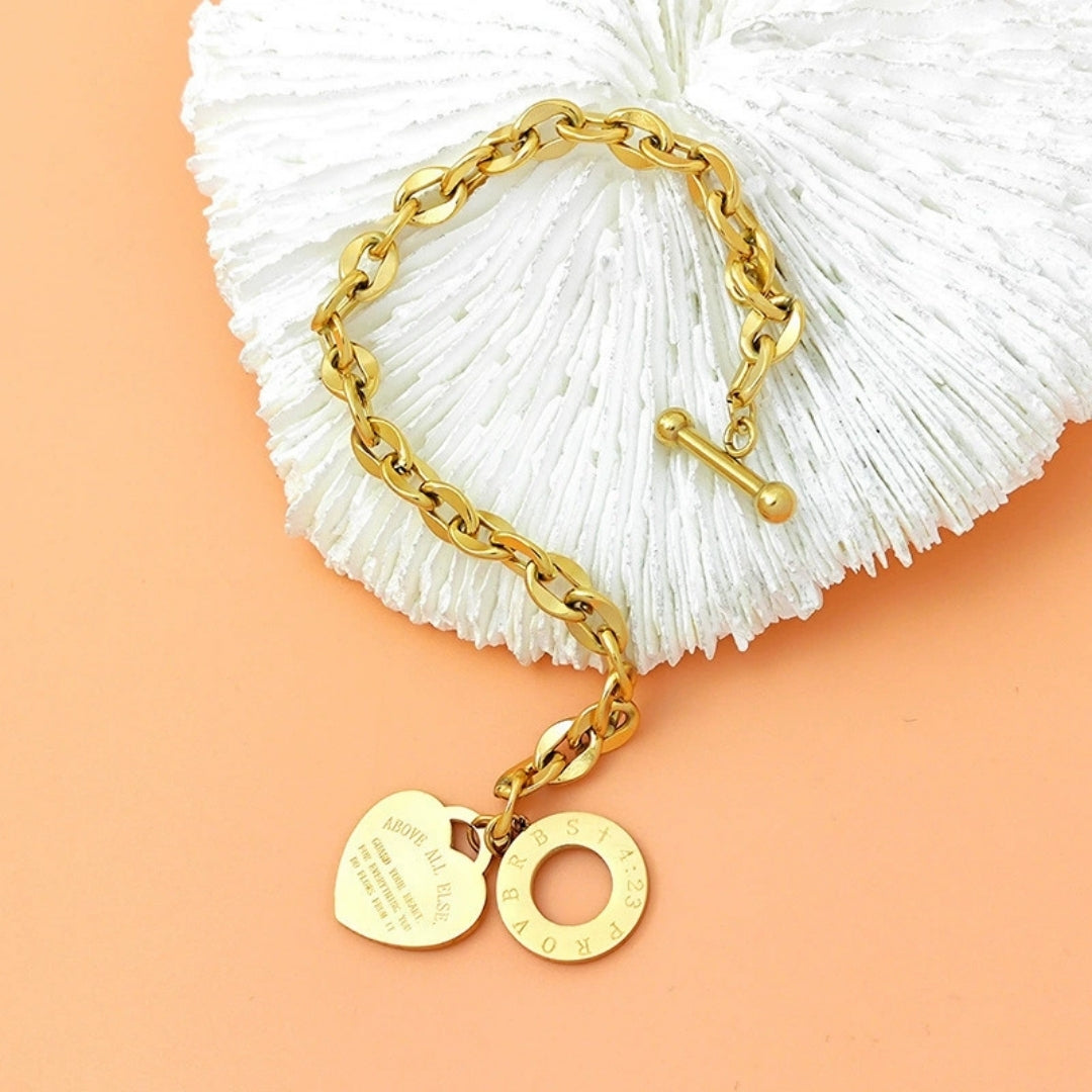Faithful Heart Toggle Bracelet