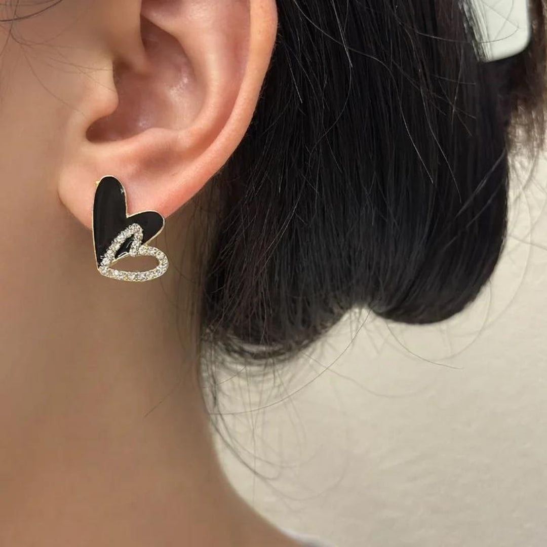 Bling Blogger Heart Earrings