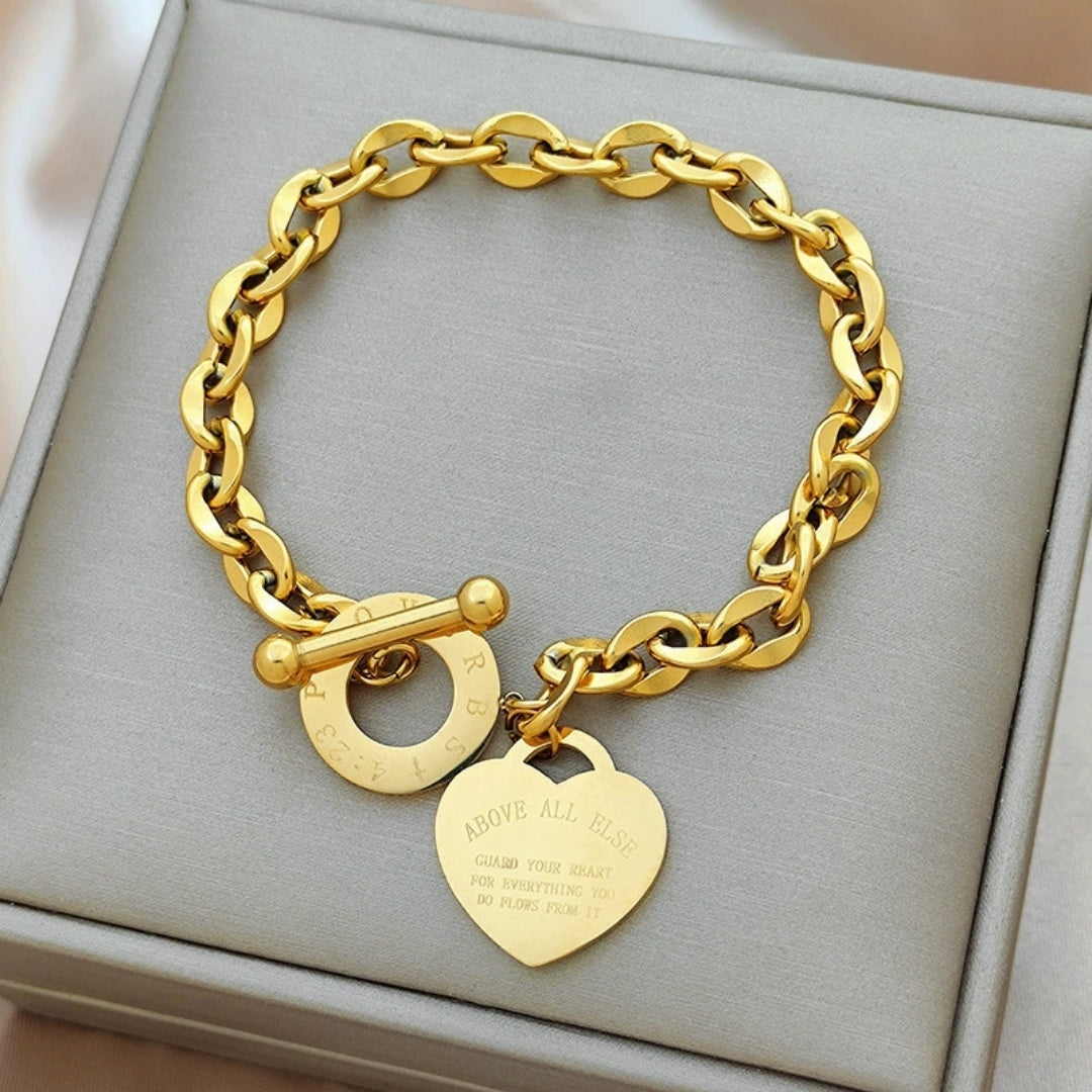 Faithful Heart Toggle Bracelet