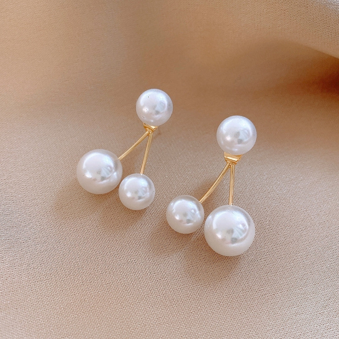 Twin Pearl Elegance Earrings