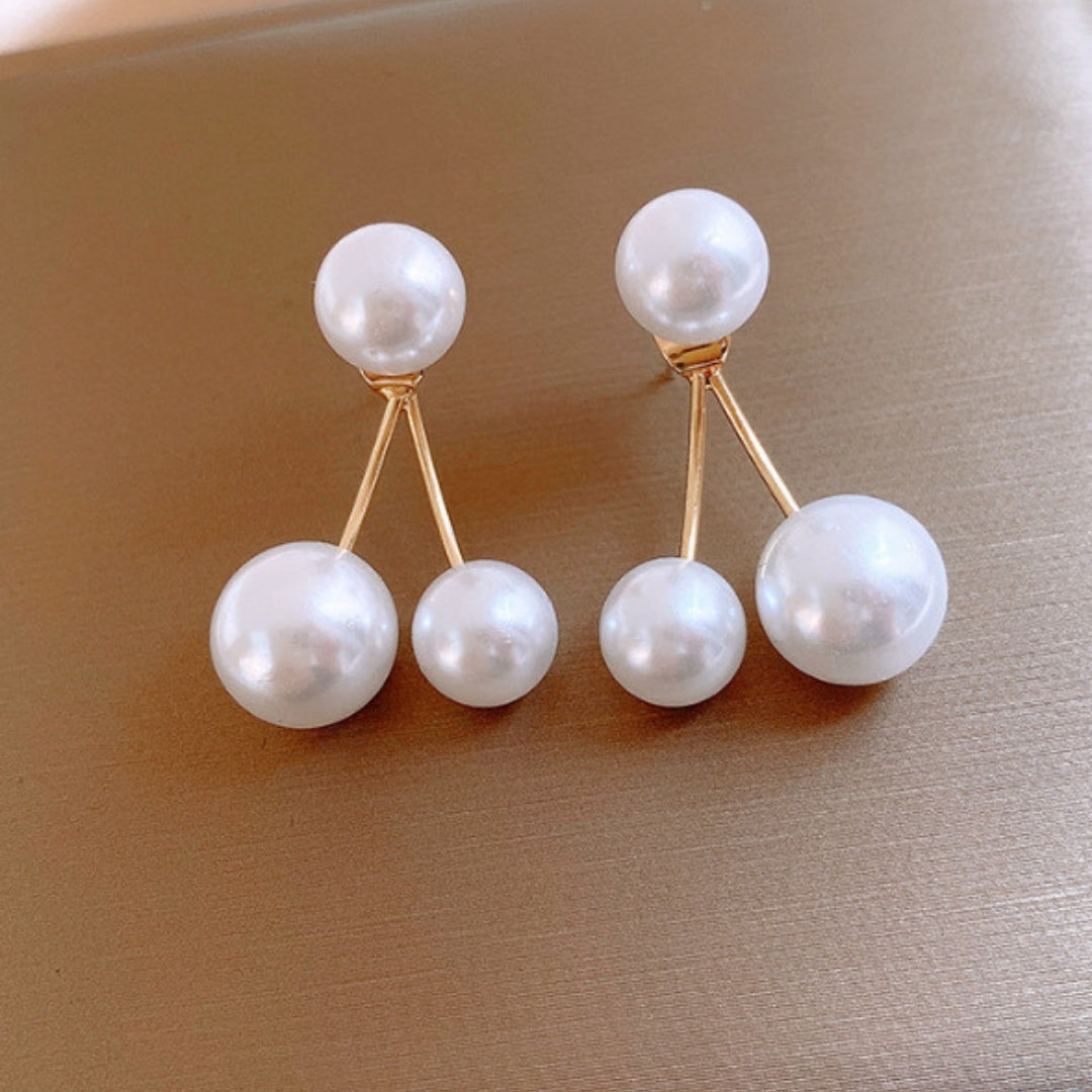 Twin Pearl Elegance Earrings