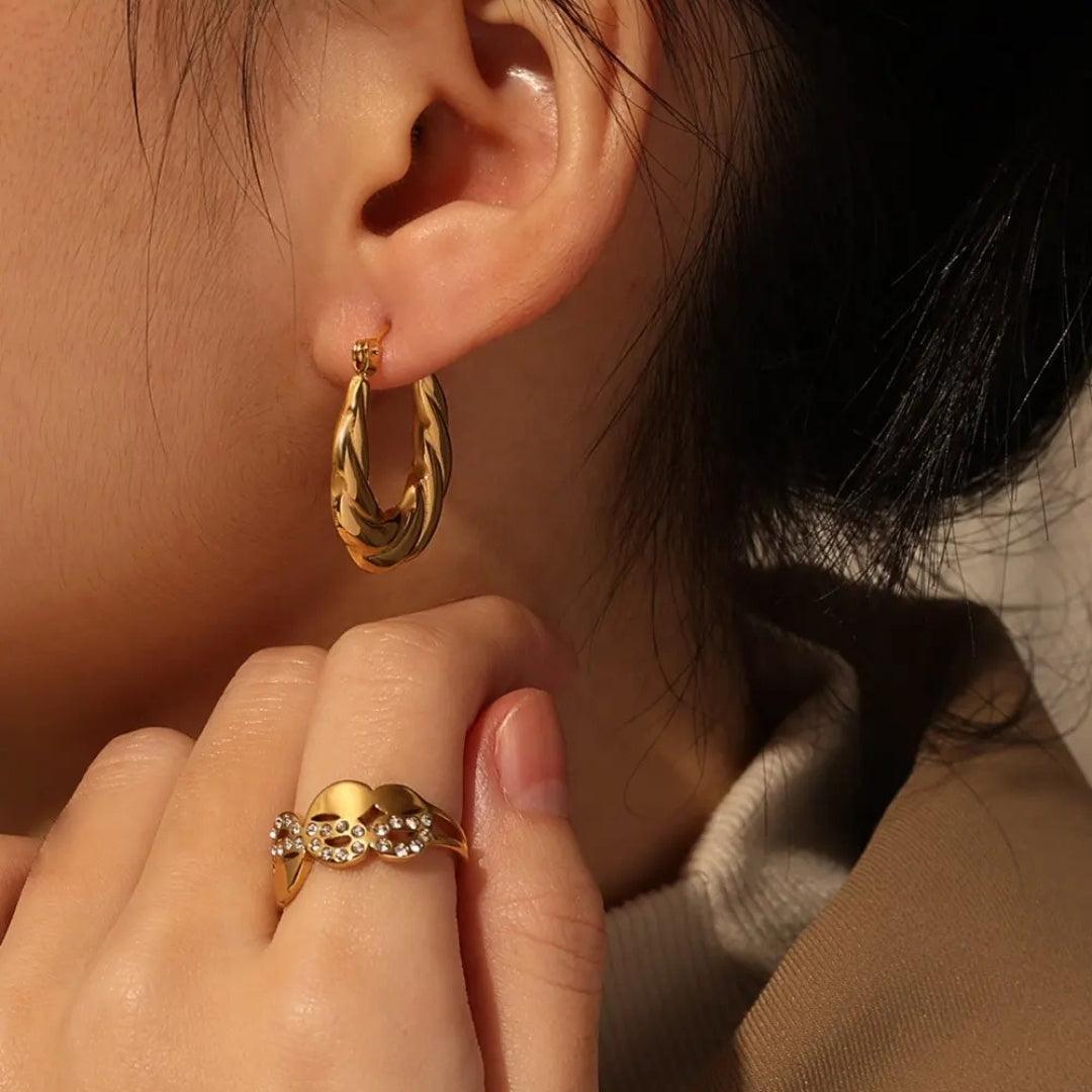 Golden Hoops Earrings