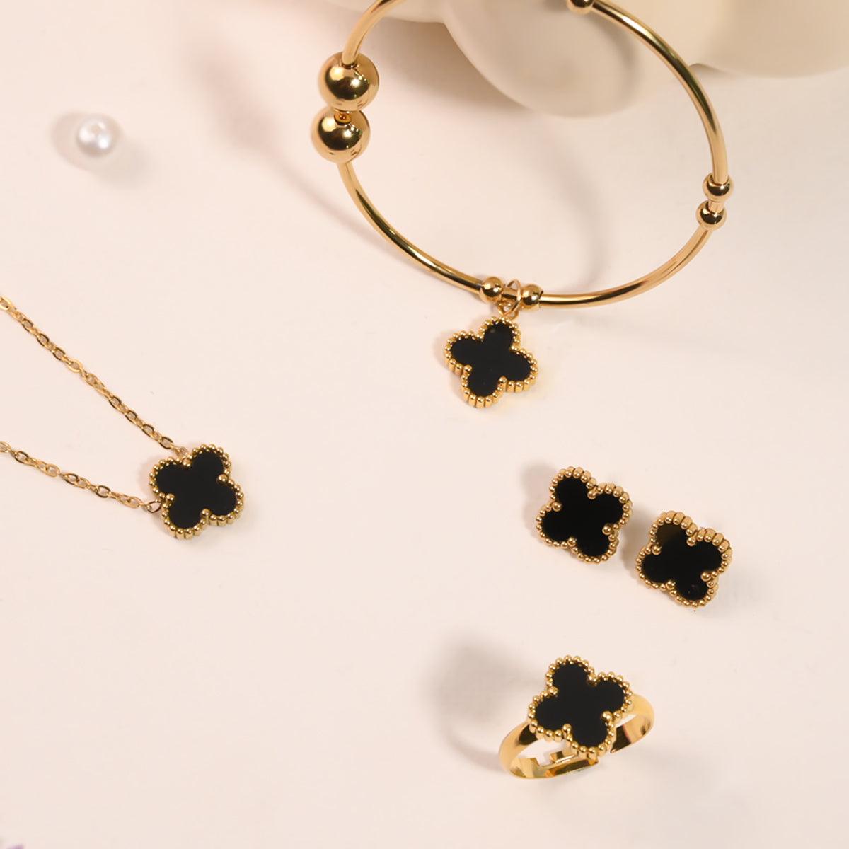 Midnight Clover Affair Jewellery Set