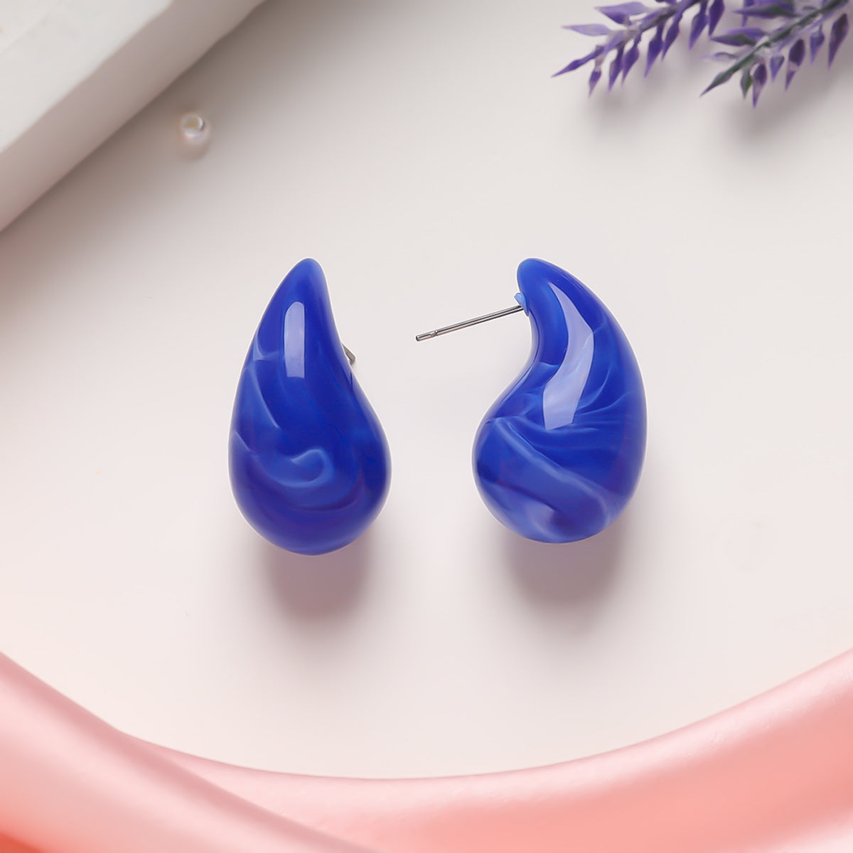 Drop Celestial Blue Stud Earrings