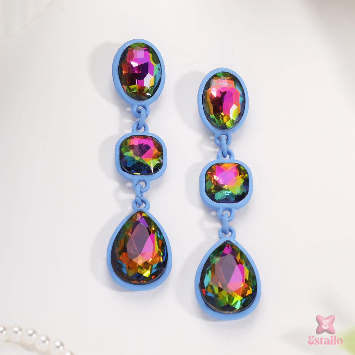 Rainbow Radiance Drops Earring