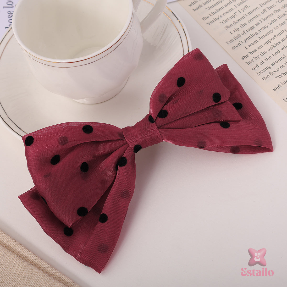 Spotted Grace Bow Clip