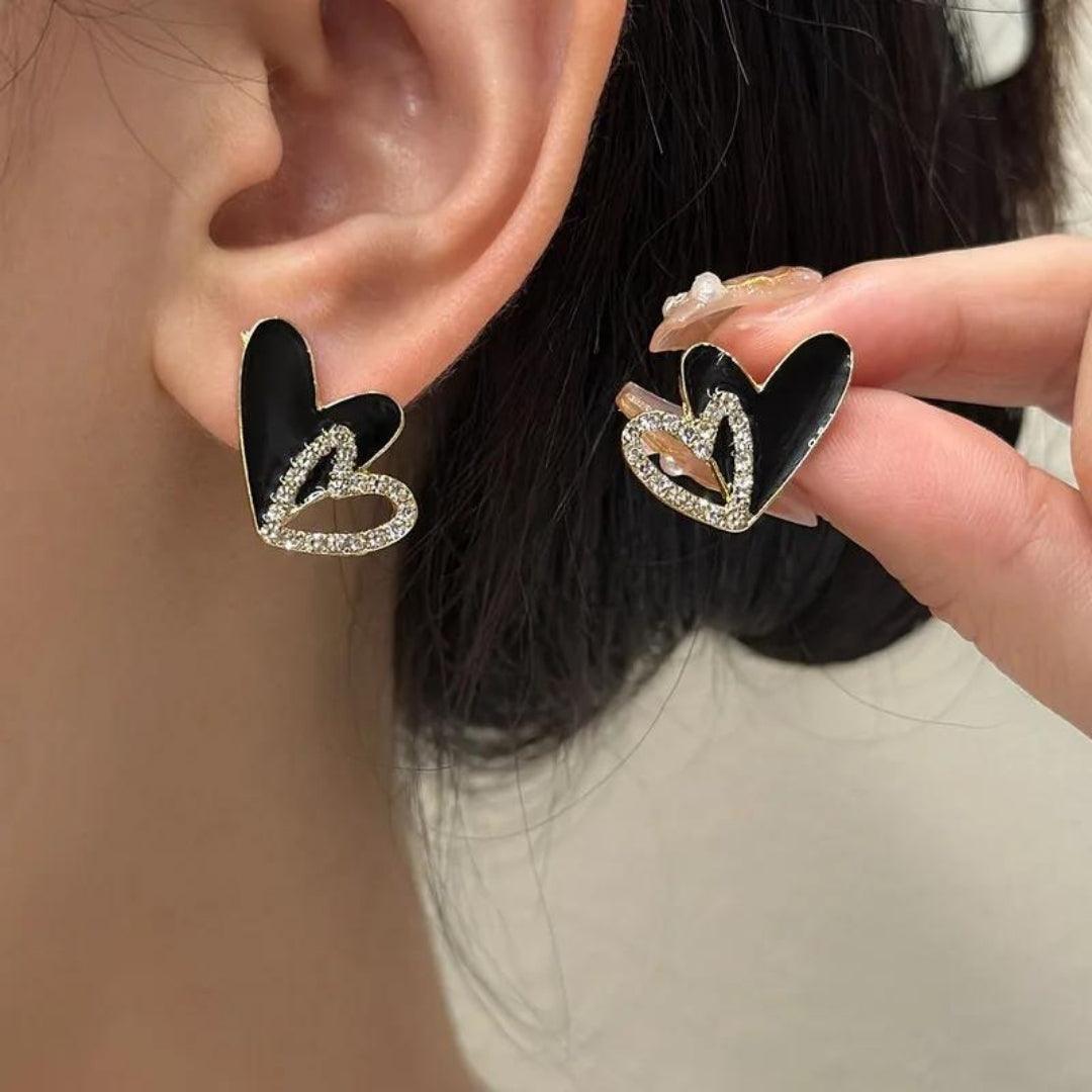 Bling Blogger Heart Earrings