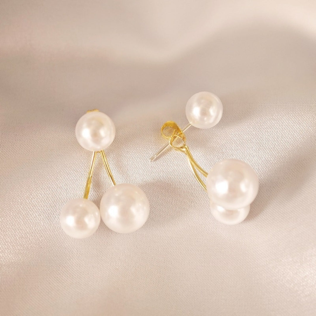 Twin Pearl Elegance Earrings