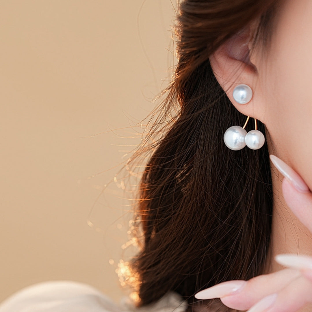 Twin Pearl Elegance Earrings