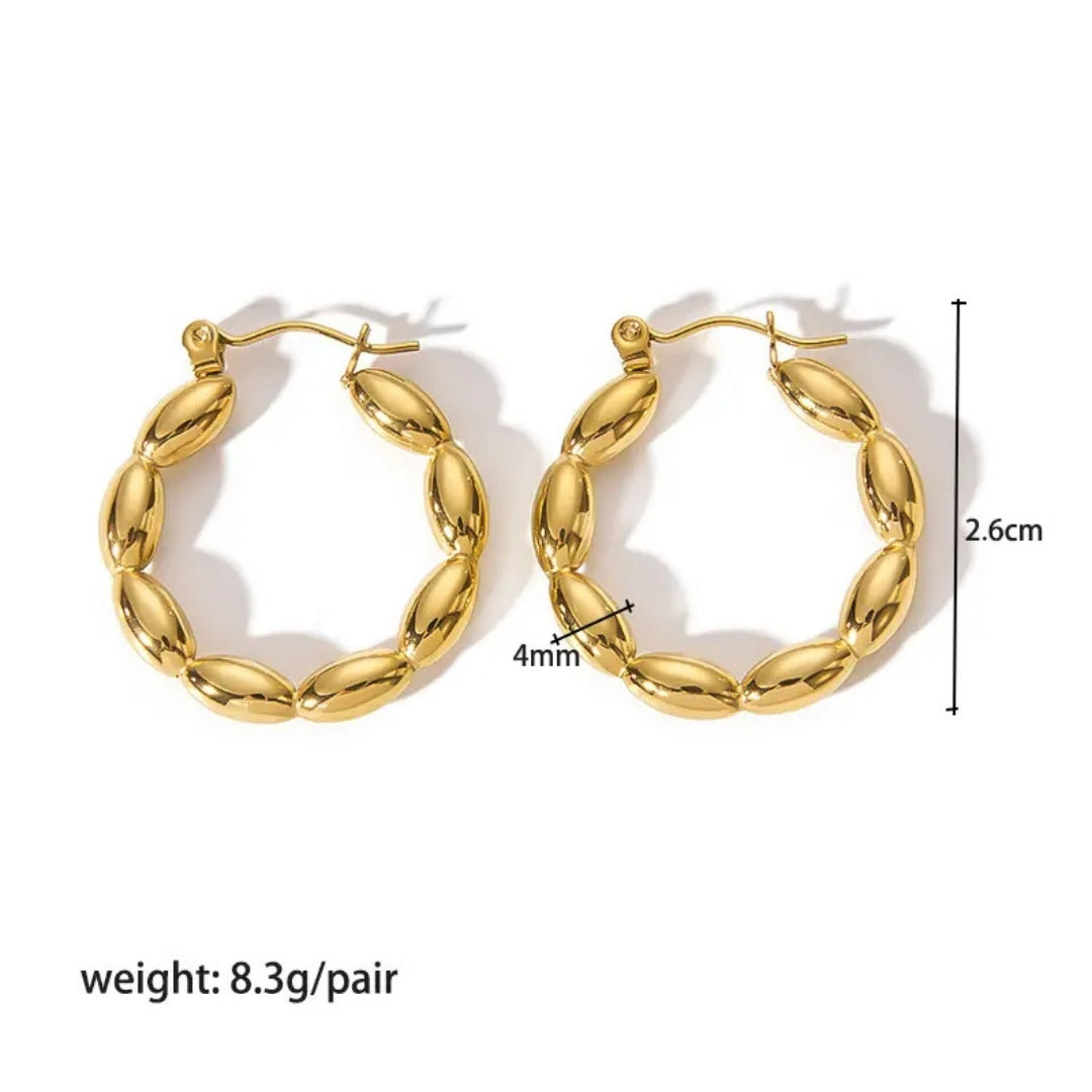 As Pretty As Gold Hoop Earrings