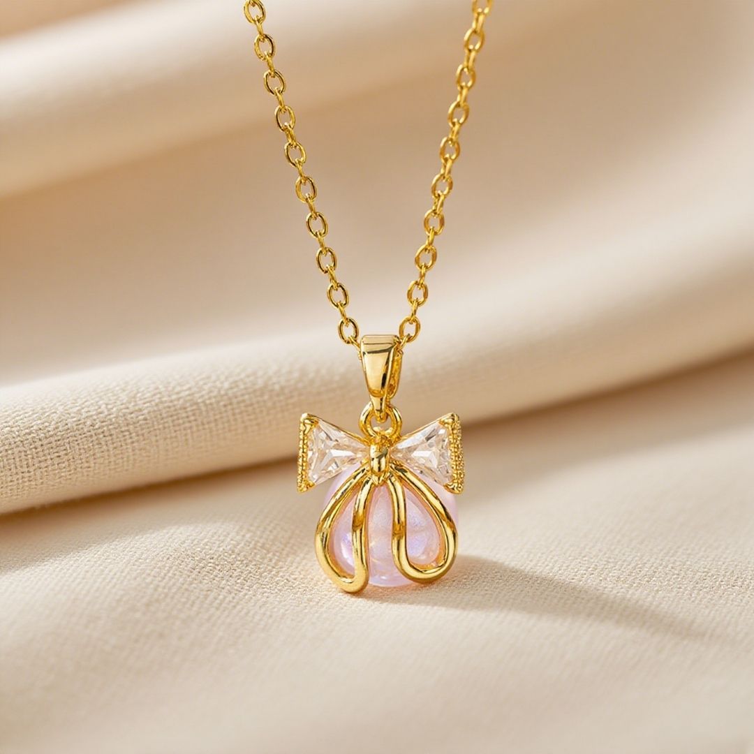 Petite Ribbon Glow Necklace