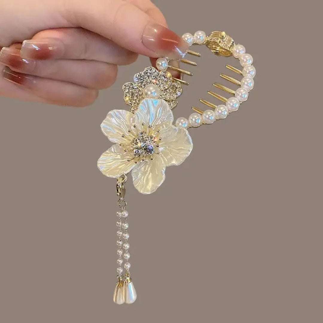 Pearl Flower Hair Clip