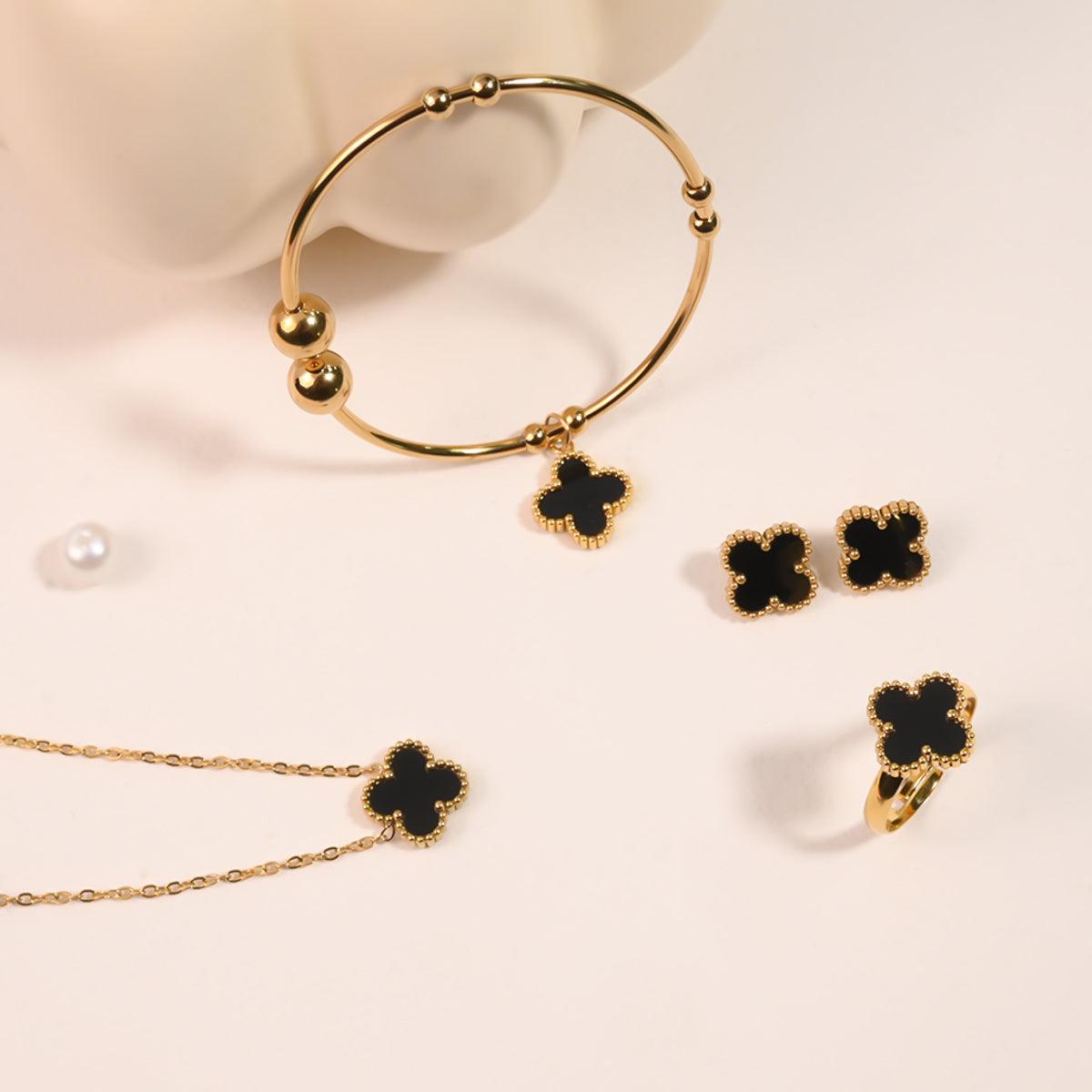 Midnight Clover Affair Jewellery Set