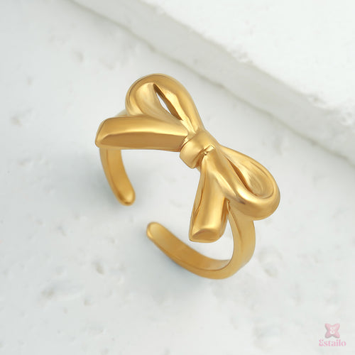 Golden Bae Bow Ring