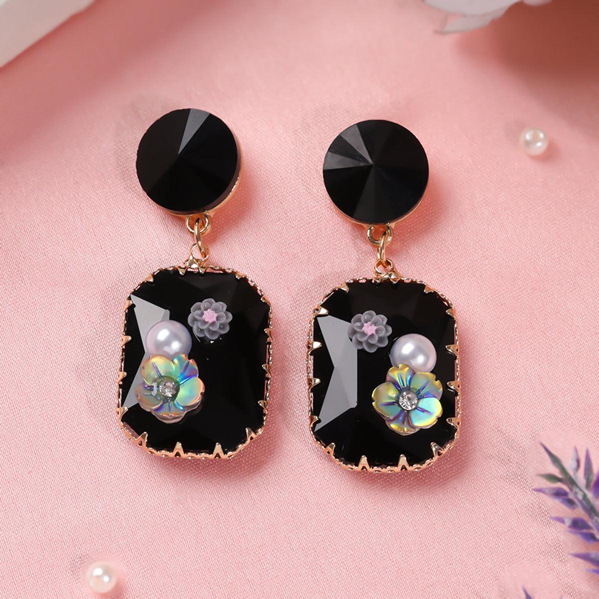 Crystal Midnight Statement Earring