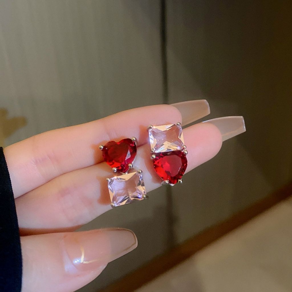 Scarlet Blood Gem Earrings