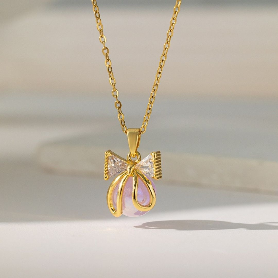 Petite Ribbon Glow Necklace