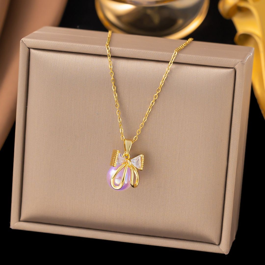 Petite Ribbon Glow Necklace