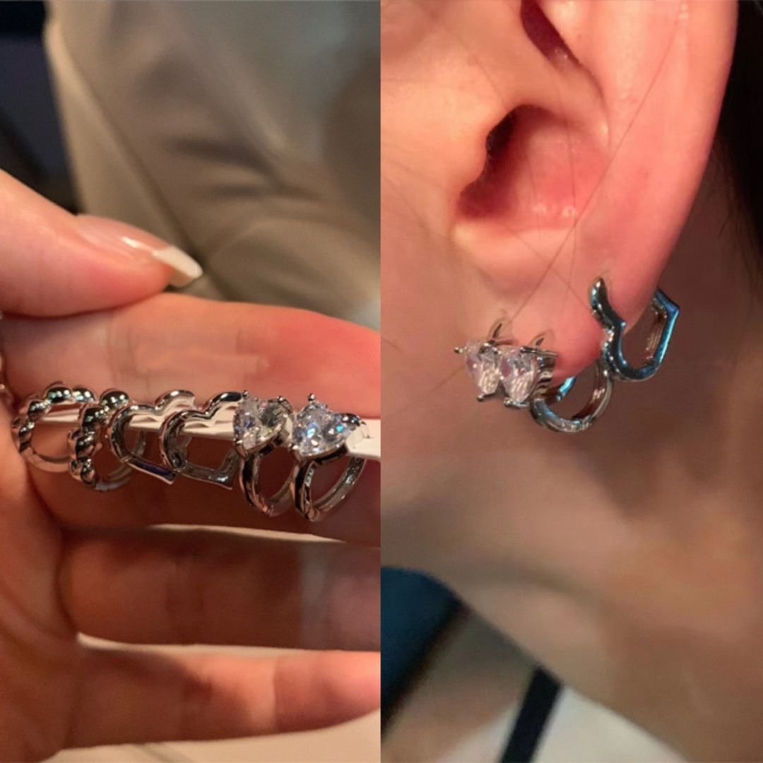 Infinite Love Huggie Trio Earrings