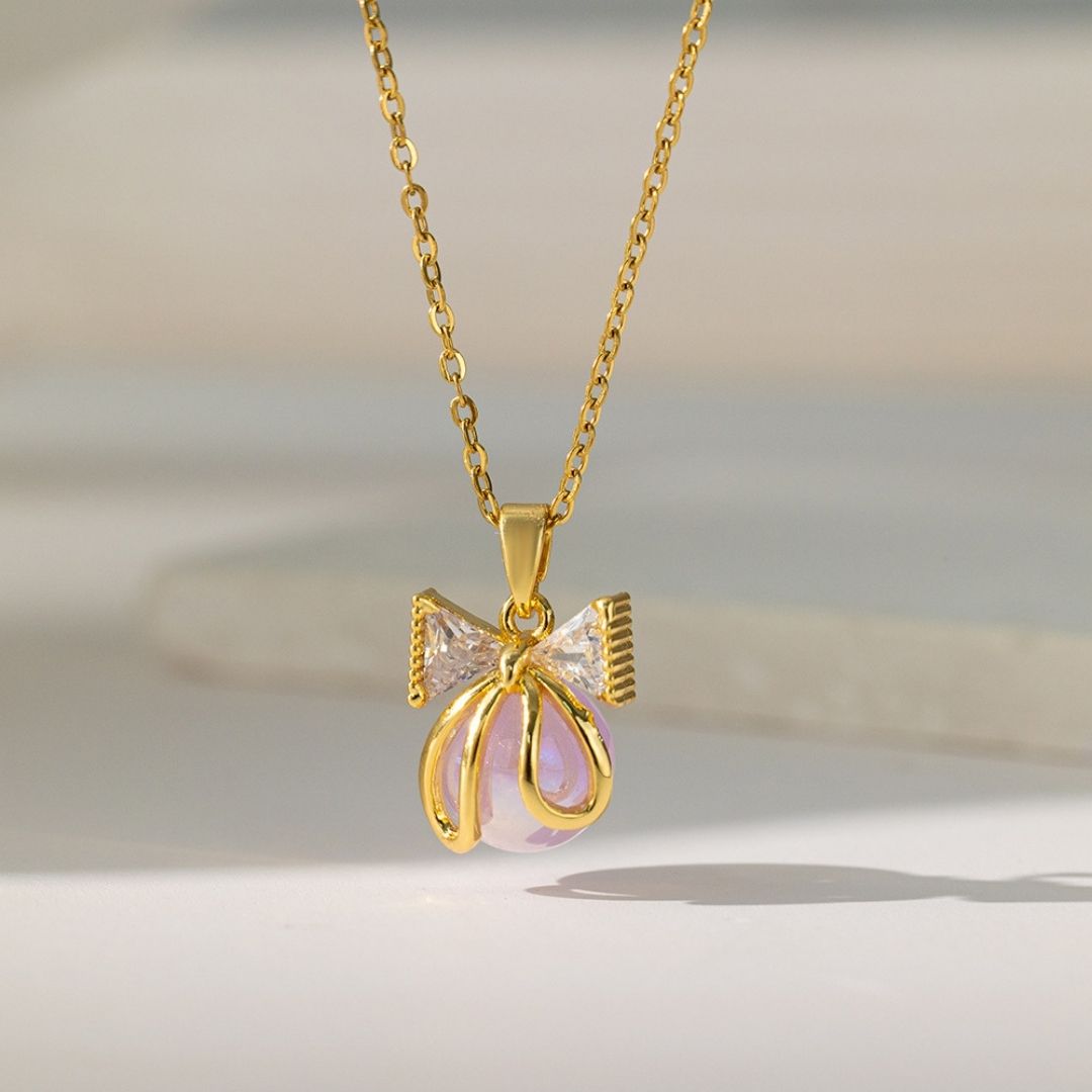 Petite Ribbon Glow Necklace
