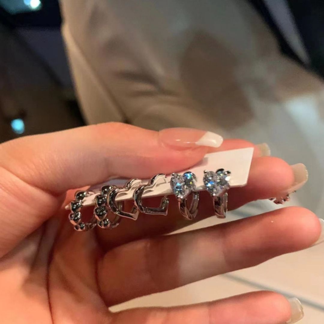 Infinite Love Huggie Trio Earrings