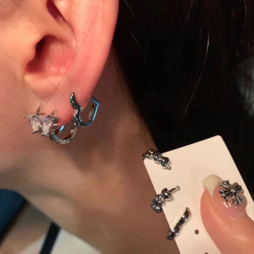 Infinite Love Huggie Trio Earrings