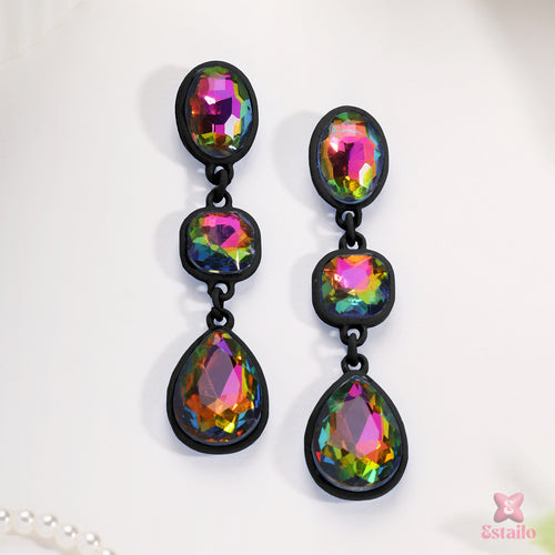 Dazzling Dichroic Dangles Earring