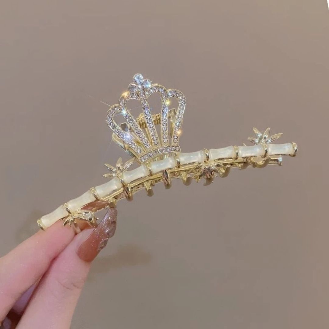 Rhinestone Crown Hair Clip