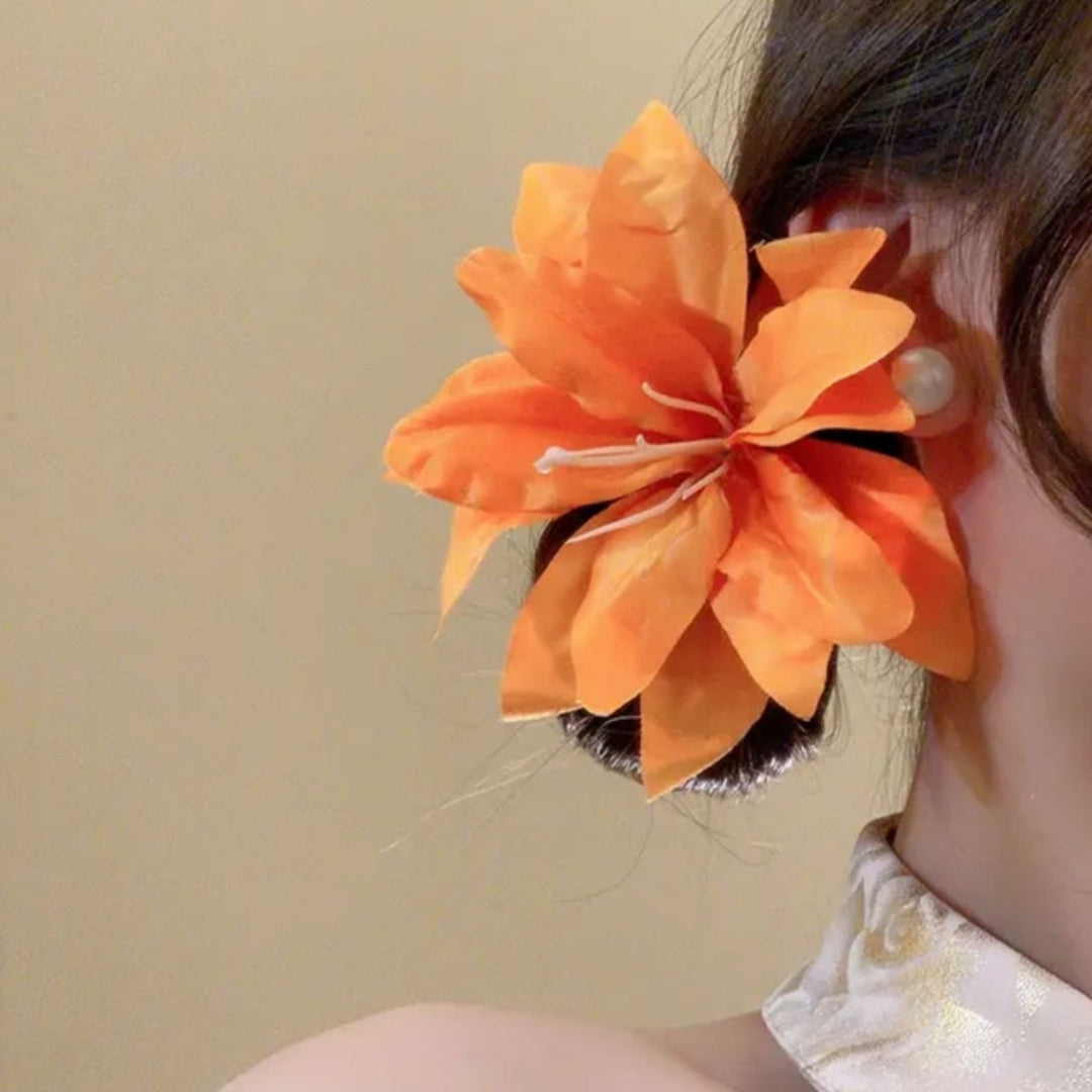 Orange Lily Clip