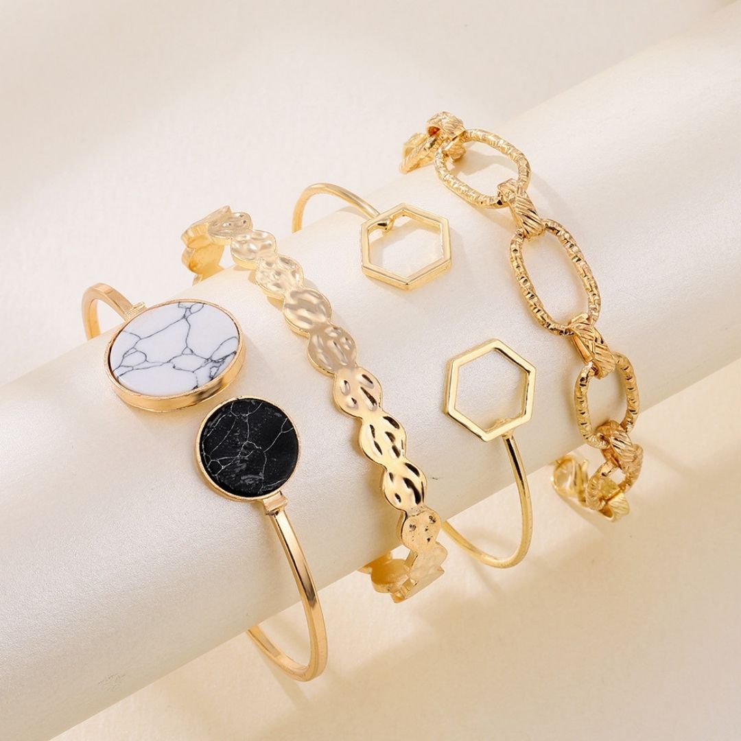 Lumina Four-Piece Stack Bracelet
