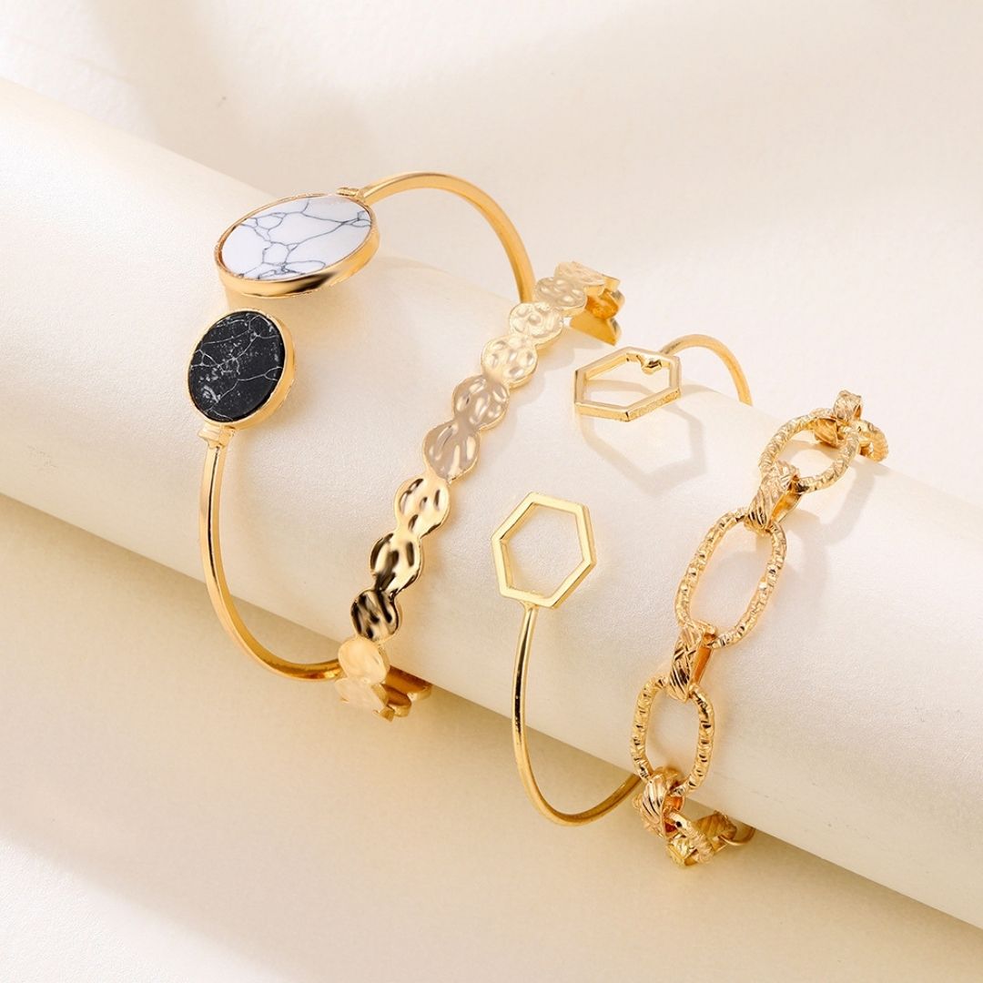 Lumina Four-Piece Stack Bracelet