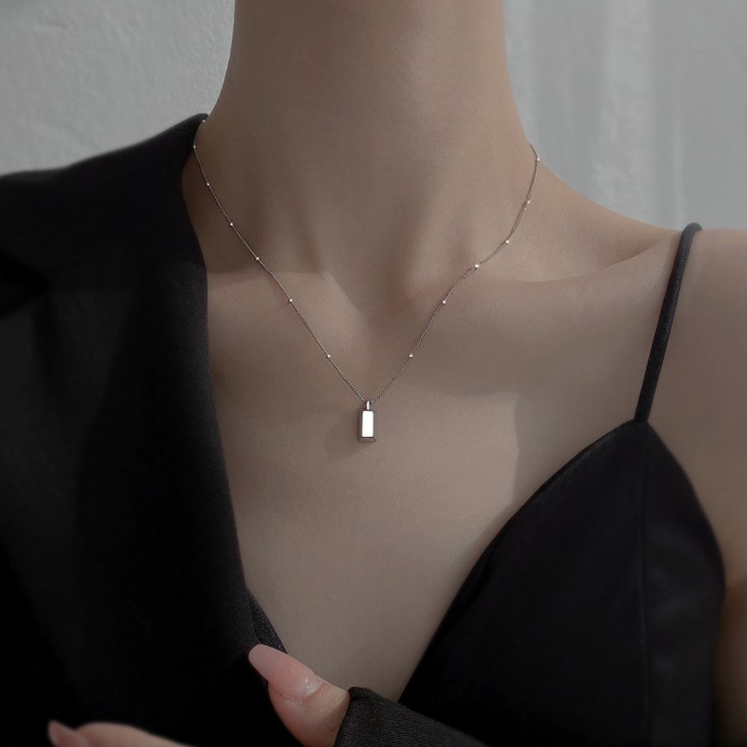 Golden Gilded Block Necklace