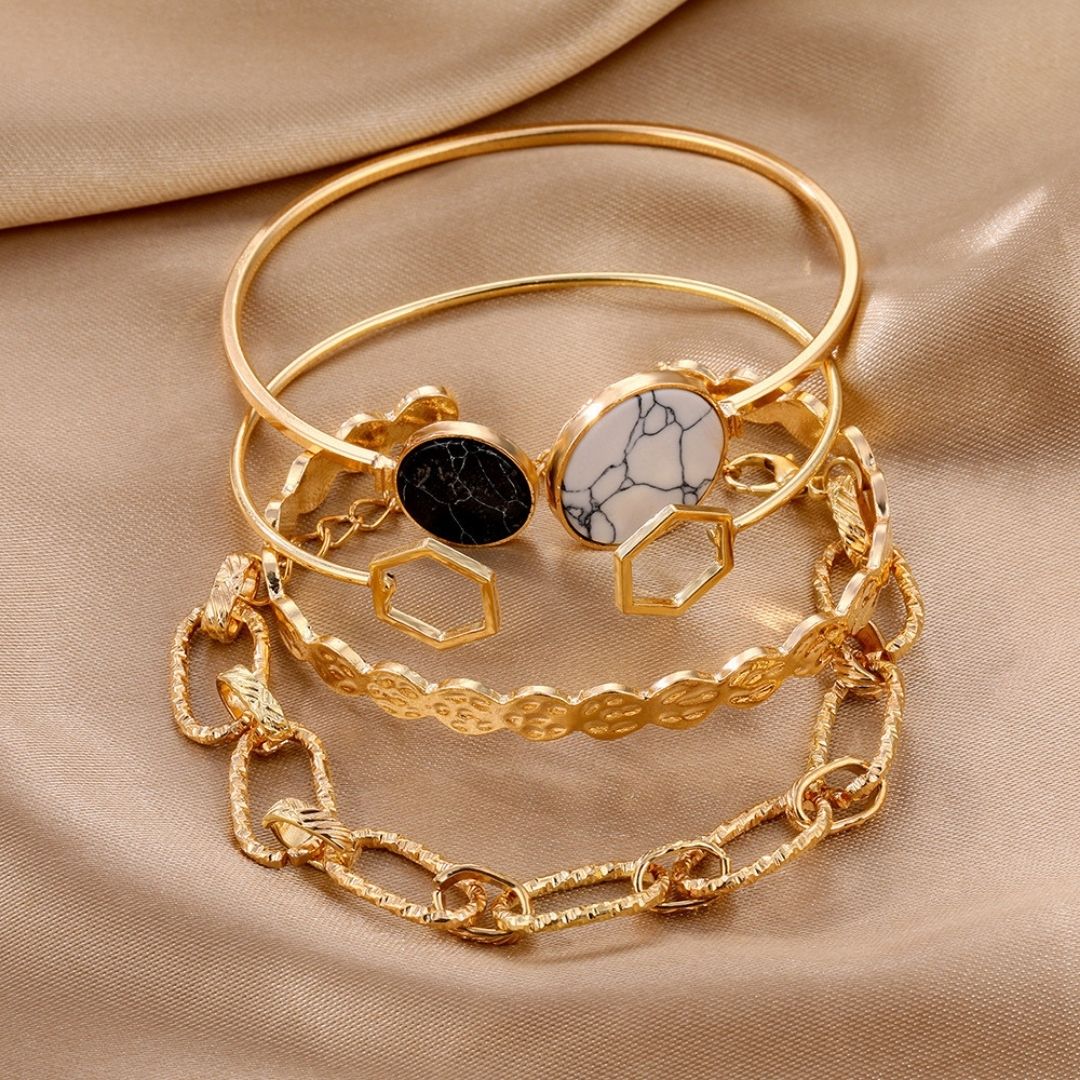 Lumina Four-Piece Stack Bracelet
