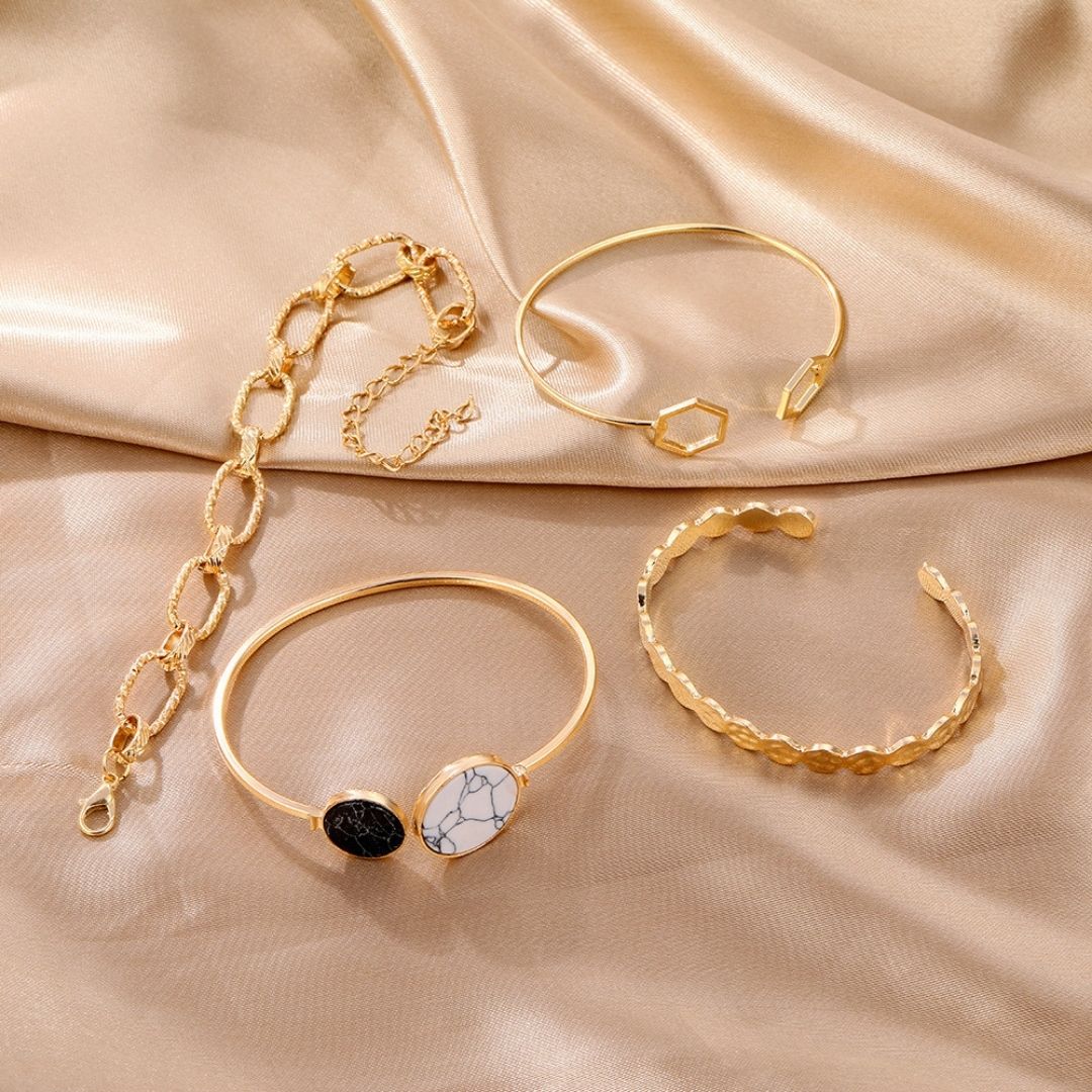 Lumina Four-Piece Stack Bracelet