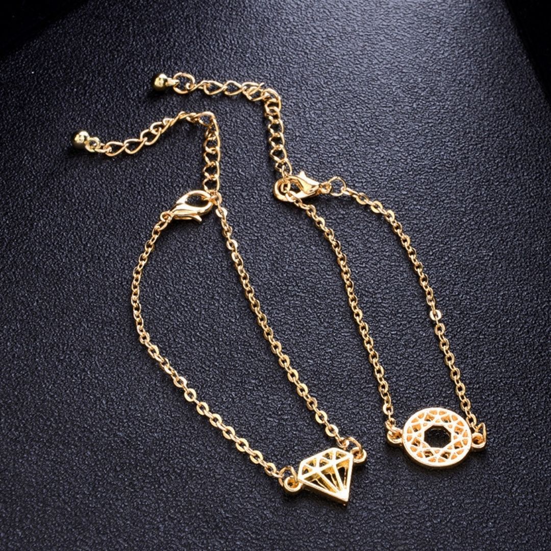 Solstice Tied Knot & Chain Stack Bracelet