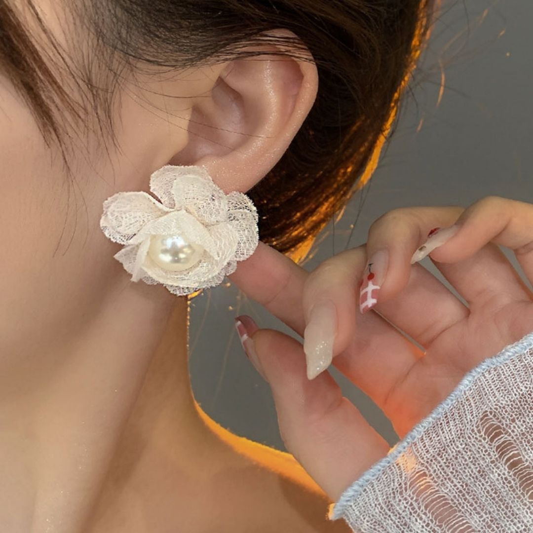 Ivory Bloom Earrings